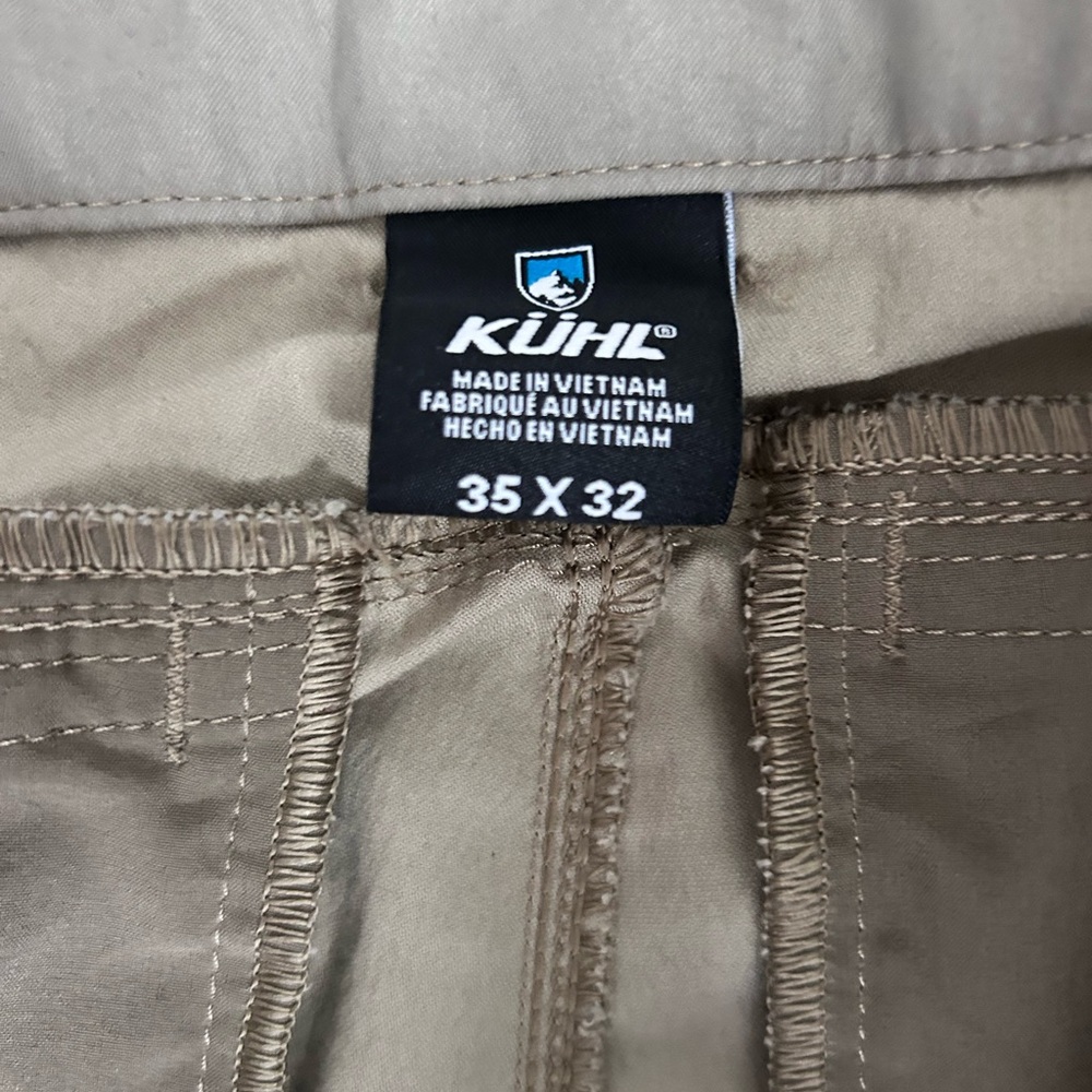 Kuhl Men’s Resistor Lite Chino Khaki Pants size 35x32 - Picture 3 of 10